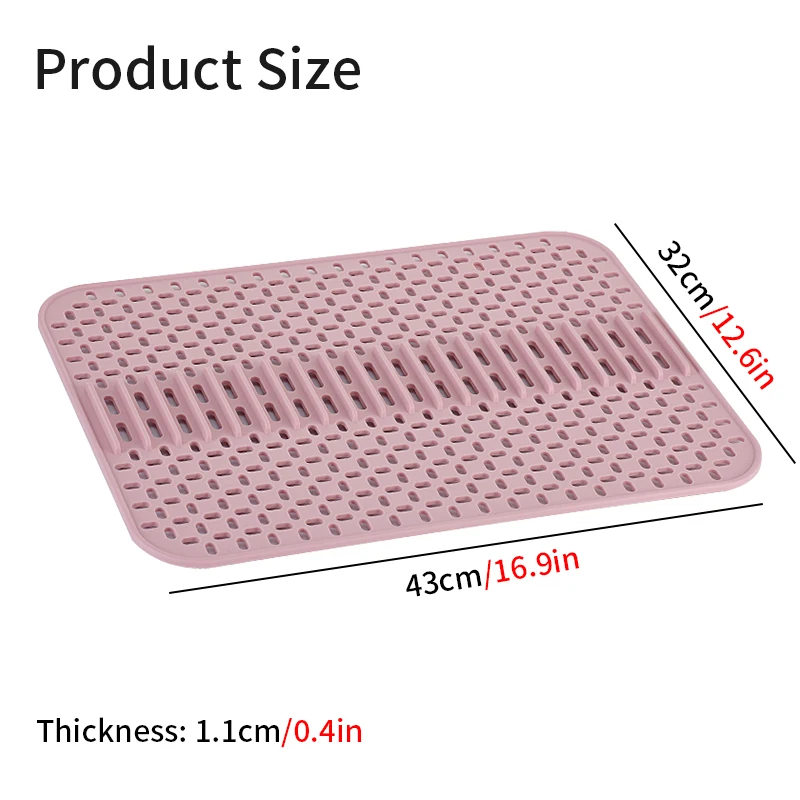 Kitchen Gadgets Countertop Absorbent Mat Silicone Splash Guard Pad Water Drying Sink Liner Faucet Draining Mats For Kitchen Sink