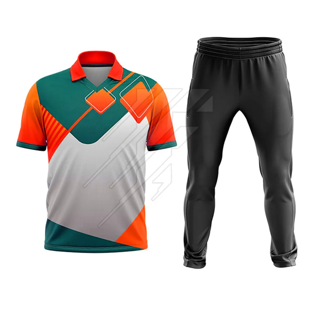 Более крупное изображение для сравнения спортивной одежды с простой печатью, униформа для крикета, сублимация, Лучшая цена, унифо для Крикета