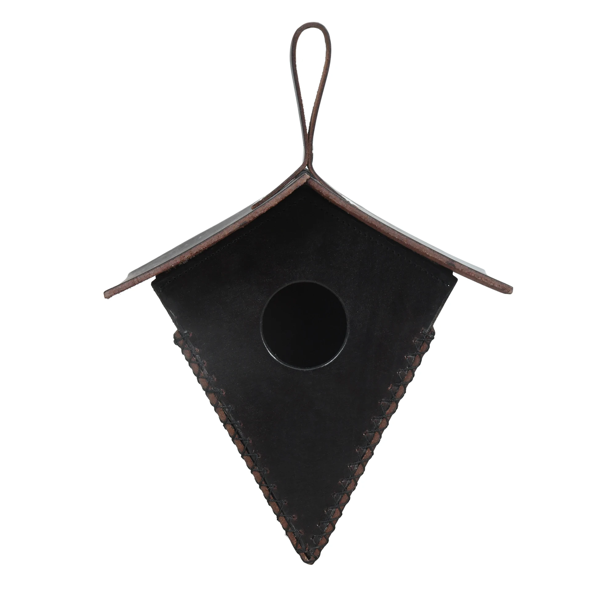 TOP TRENDING LEATHER BIRD HOUSE HANDCRAFTED NATURAL HIDE LEATHER NATURE FRIENDLY BIRD RAIN SHELTER SMALL BIRD HOUSE