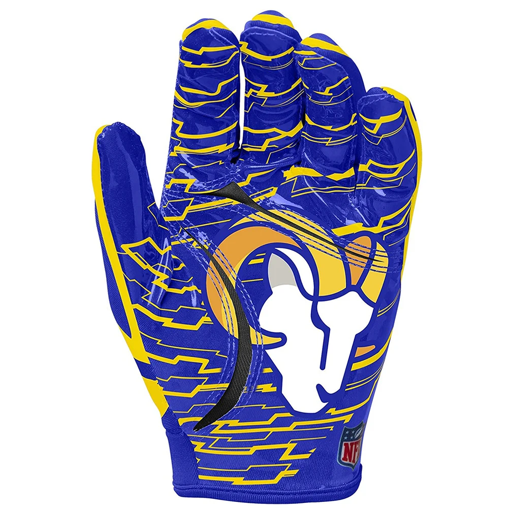 Custom Printed Silicone Anti-slip Palm American Football Outdoor Sports Gloves