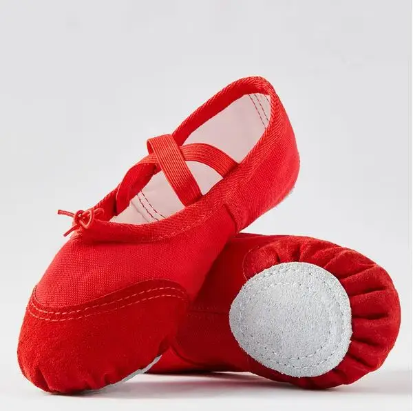 Colorful Classic Tan Ballerina Slippers Flats Ballet Brown Canvas Ballet Shoes Dance for Women and Girls Kids