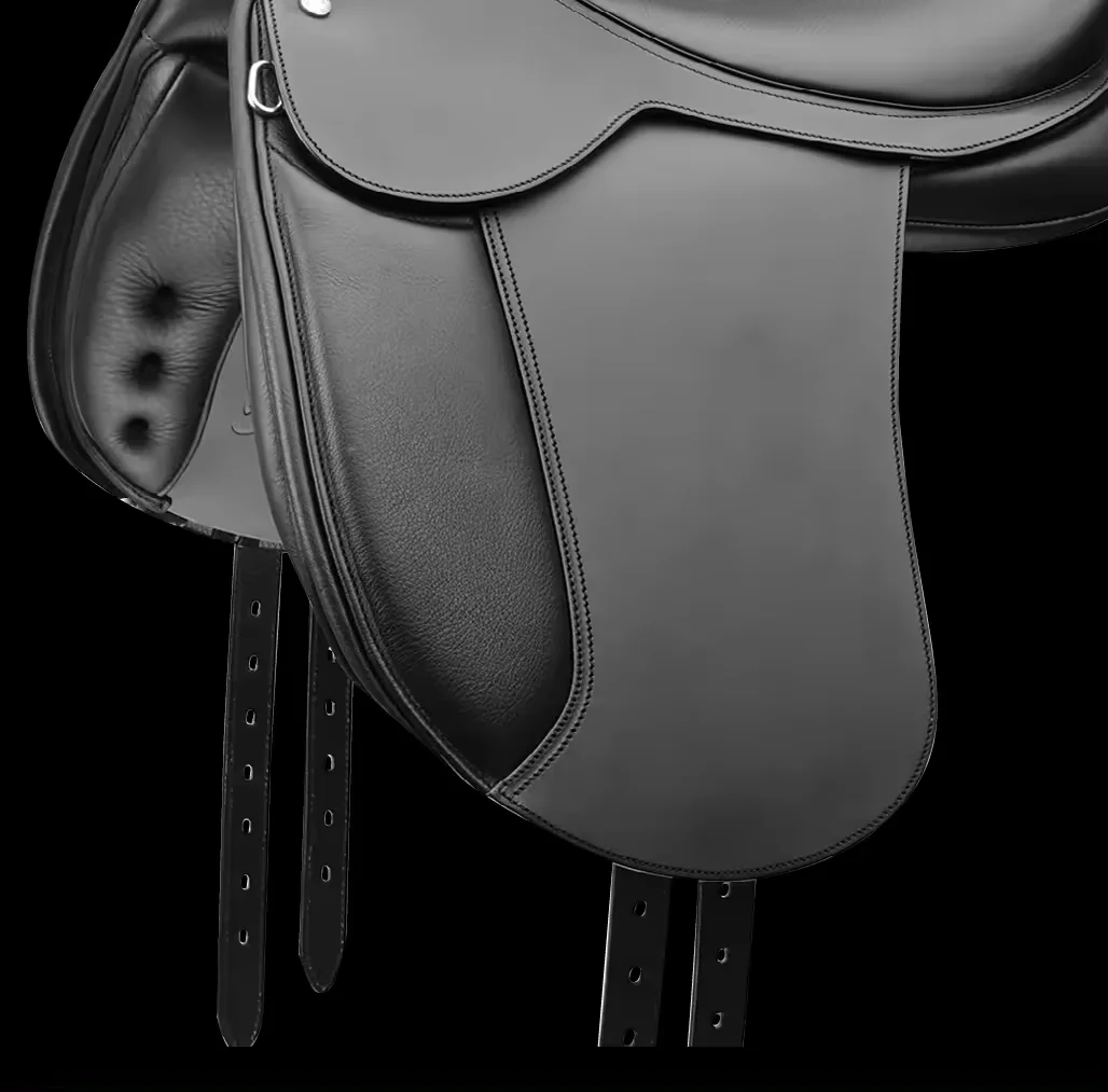 Wholesale Price Genuine Leather Saddle Black Seat Size 10 to 18 inches  English horse racing products from India