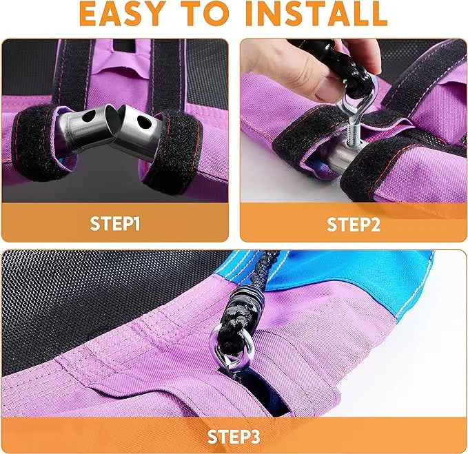 Saucer Tree Swing for Kids Waterproof Swing Seat with Adjustable Ropes for Kids Playground Activity