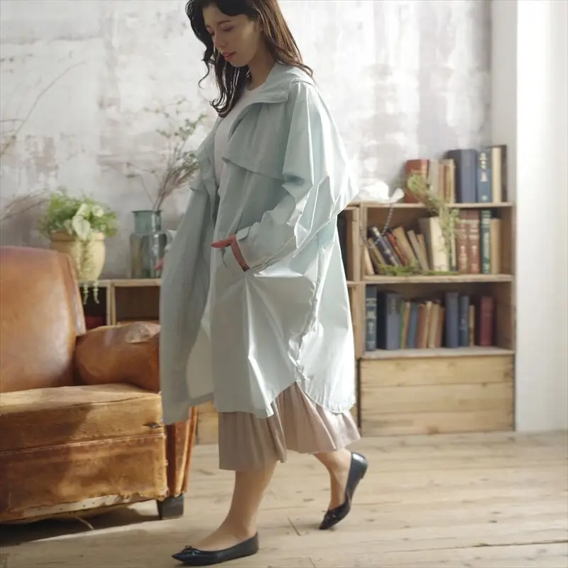 peach drop big silhouette rain coat