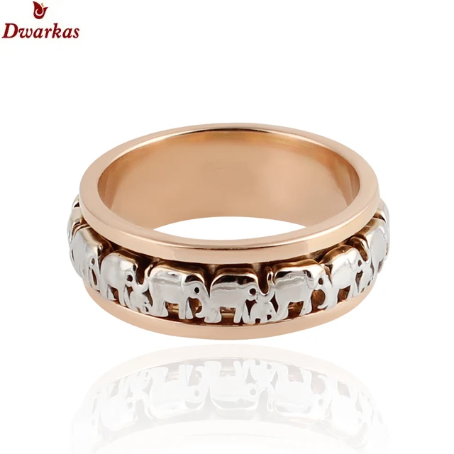 Hot Sale 925 sterling silver two tone surface wide elephant shape plain finger rings for women jewelry