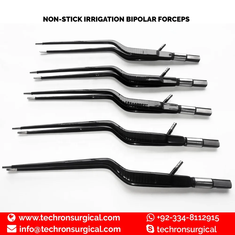 European Bayonet Suction/Irrigation/Aspiration Electrocautery Insulated Bipolar Forceps
