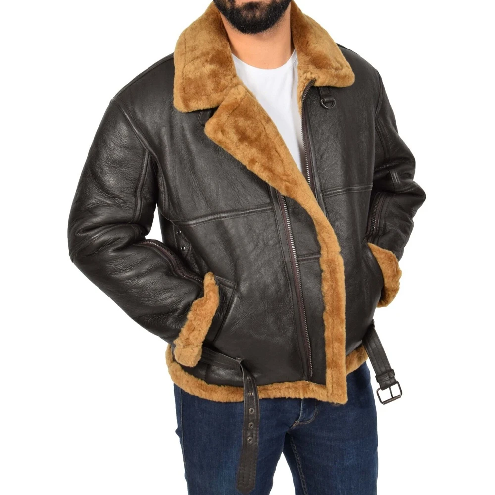 Customized Professional Hot Selling Comfortable Premium Product Tactical OEM Service Men Wear Shear-Ling Jackets