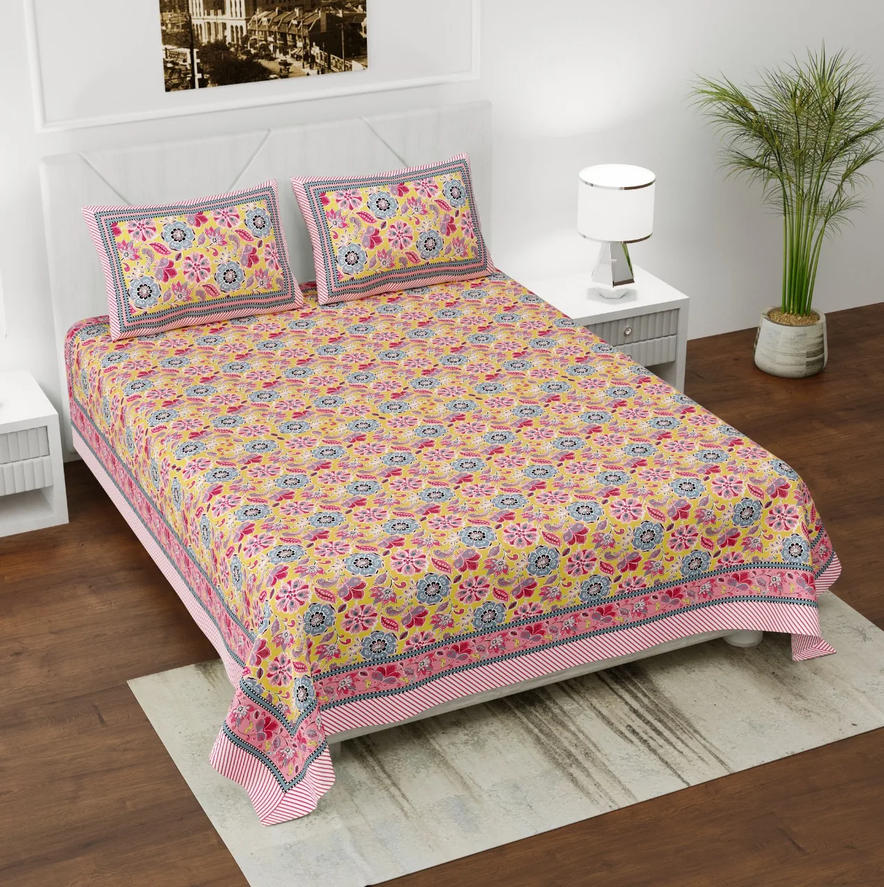 Luxury White Bedding Set Queen King 100% Cotton Bed Sheet  Manufacturers Suppliers And Exporters