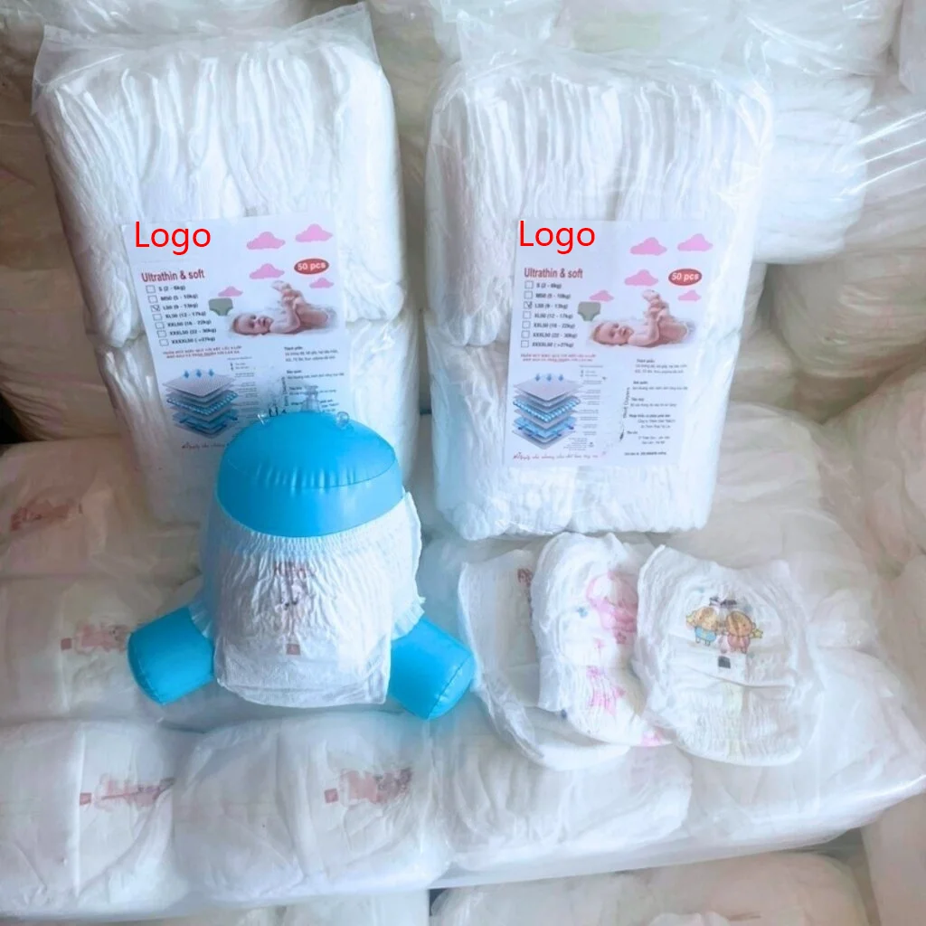 Factory Wholesale High Absorbency Custom Labeling Available Cheap B Grade couche pour bebe en gros Baby Diaper