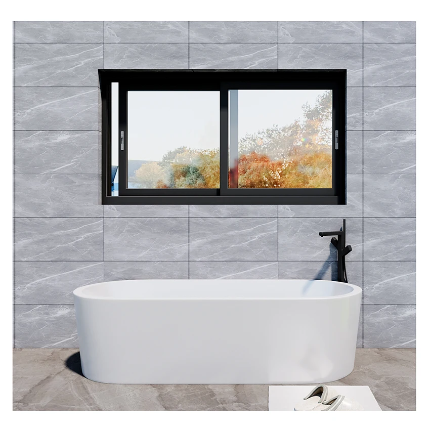 Hot Selling Aluminum Sliding Window Bedrooms Wood Grain Colour Rainproofing With Ce Certificate