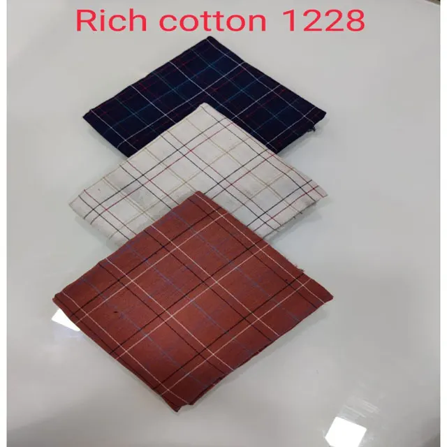 High quality 100% cotton 160g knitted cotton fabric for casual wear  twill check