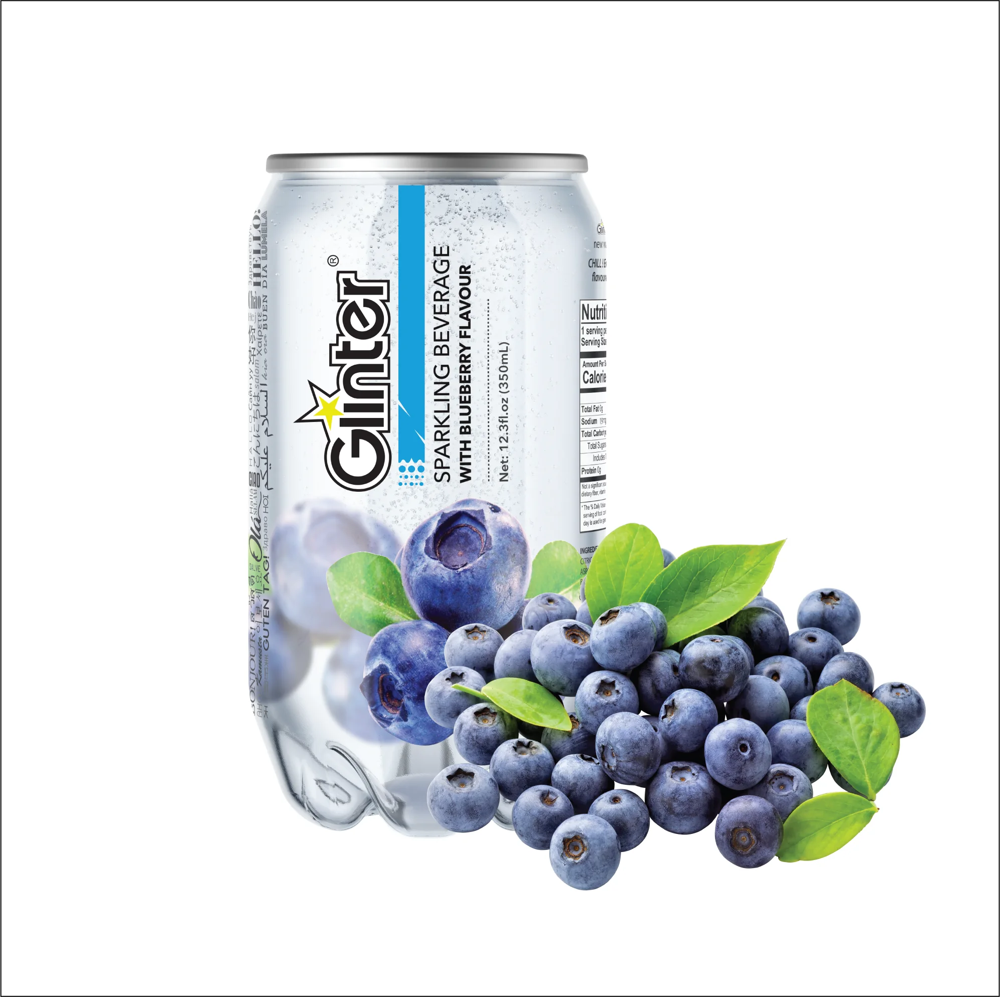 Best Malaysia Halal Carbonated Fruit Flavor Sparkling Beverage Transparent PET Can 350ml Halal Certification Hot Selling Drinks