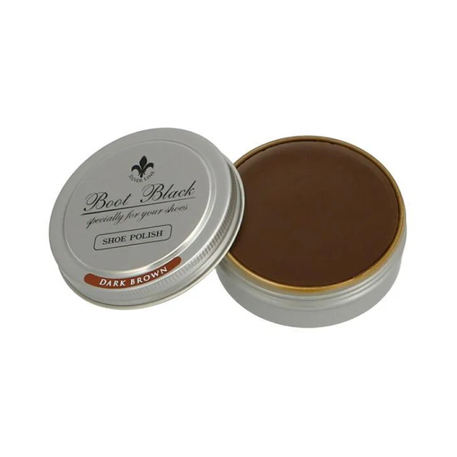 Black Silver Line Columbus Boot Oil-Based Shoe Polish Cream Multipurpose