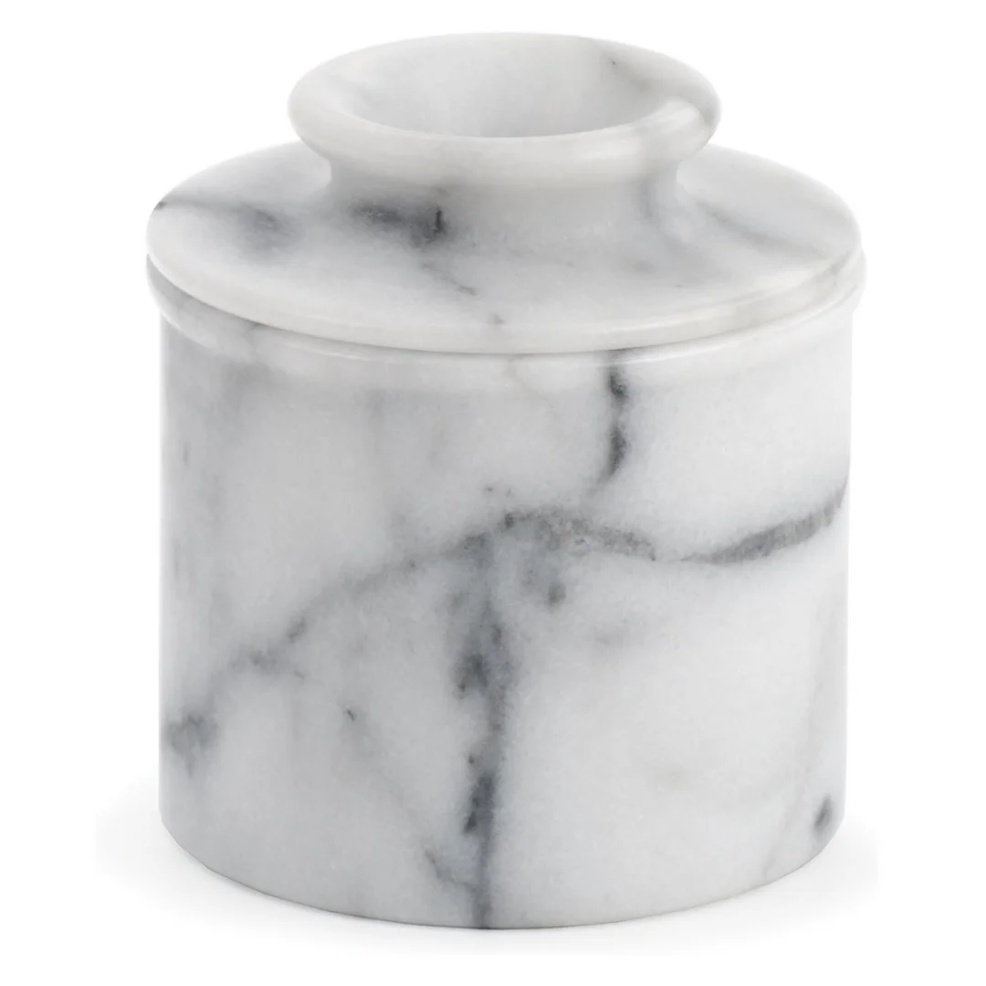 Premium marble butter dish for serving dessert eco-friendly French style butter holder with thermocol packaging