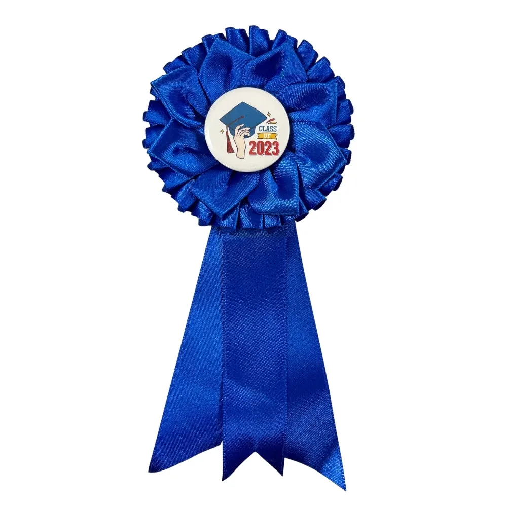 school event custom blank rosettes ribbons awards