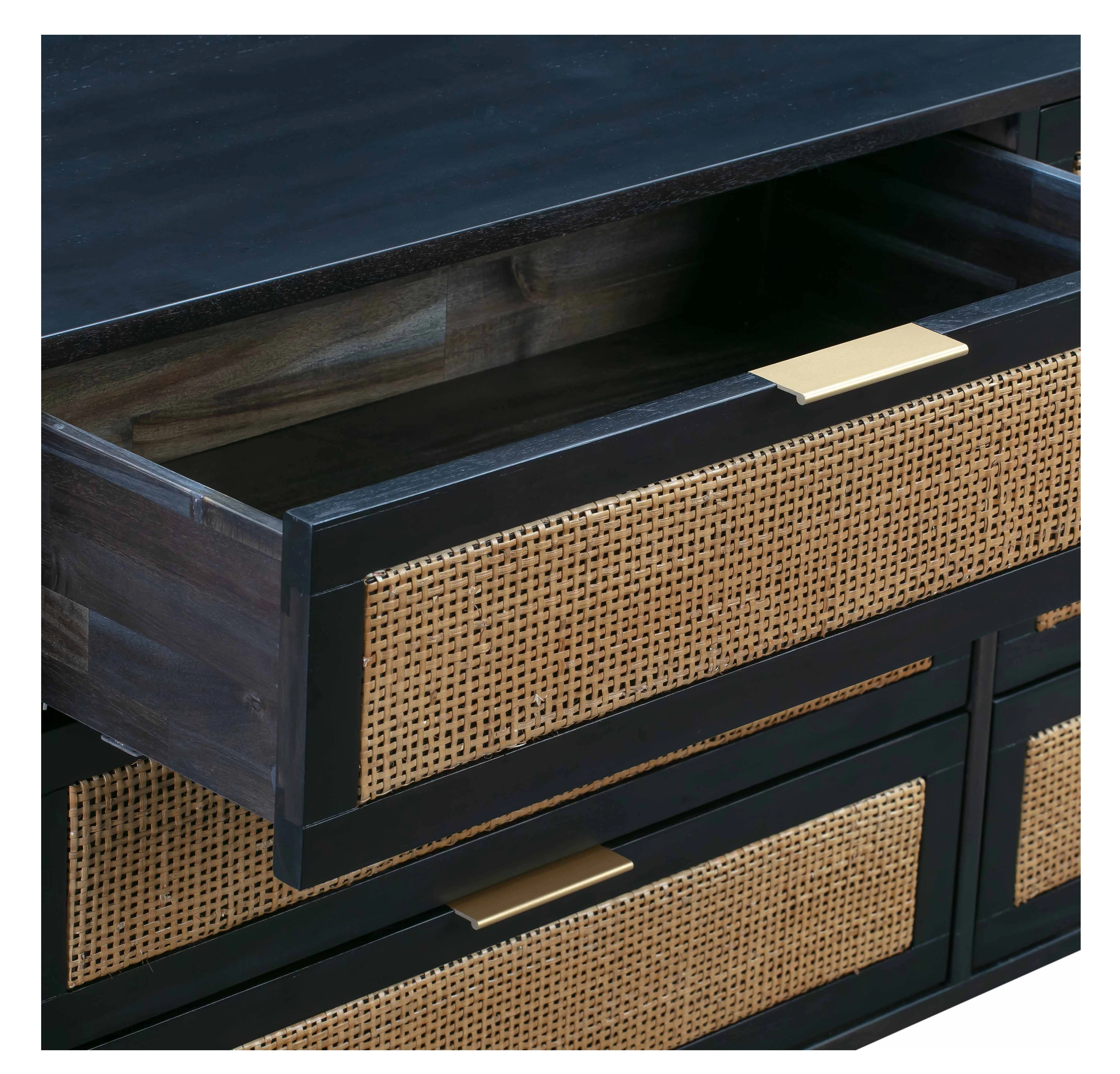 Best Design 100% Pure Strong Solid Acacia Wood Chest of Drawer 6 Drawer Dresser