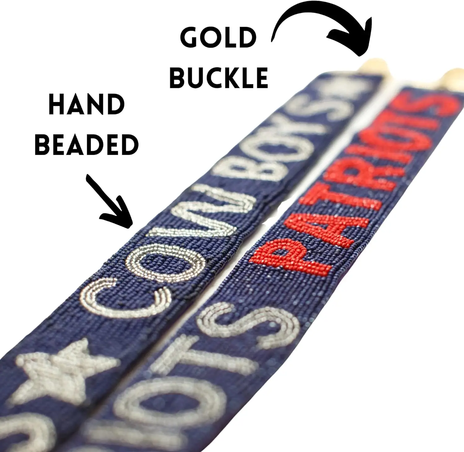 Amazing Game Day Essential Crossbody Purse Straps Customized Hand Beaded Belt Purse Straps