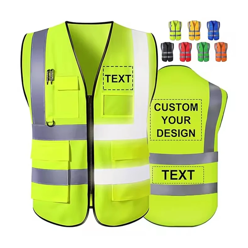 Class 2 Heavy Woven Two Tone Engineer Vest with Padded Neck to Support Extra Weight in Cargo Pockets