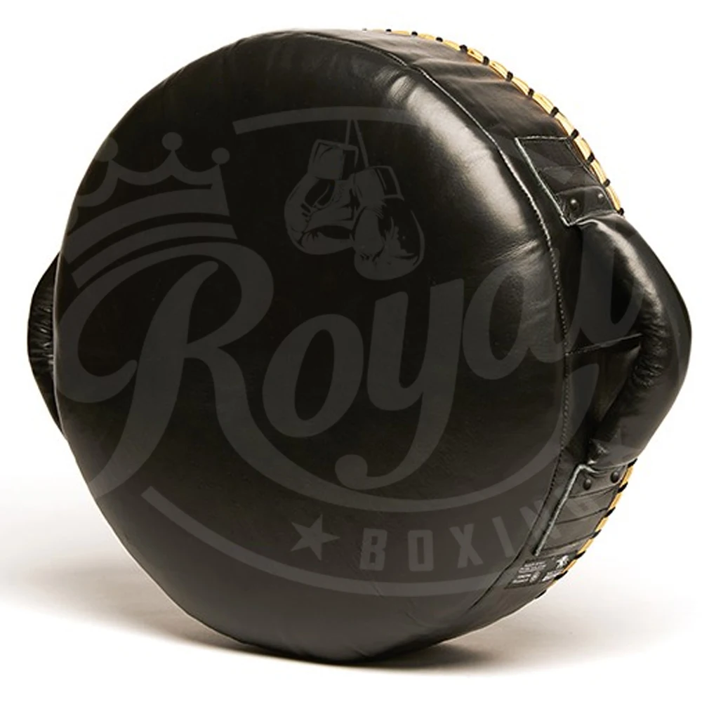 Leather boxing focus kick pads pro strike shield martial arts hide leather sparring gear round punching shield