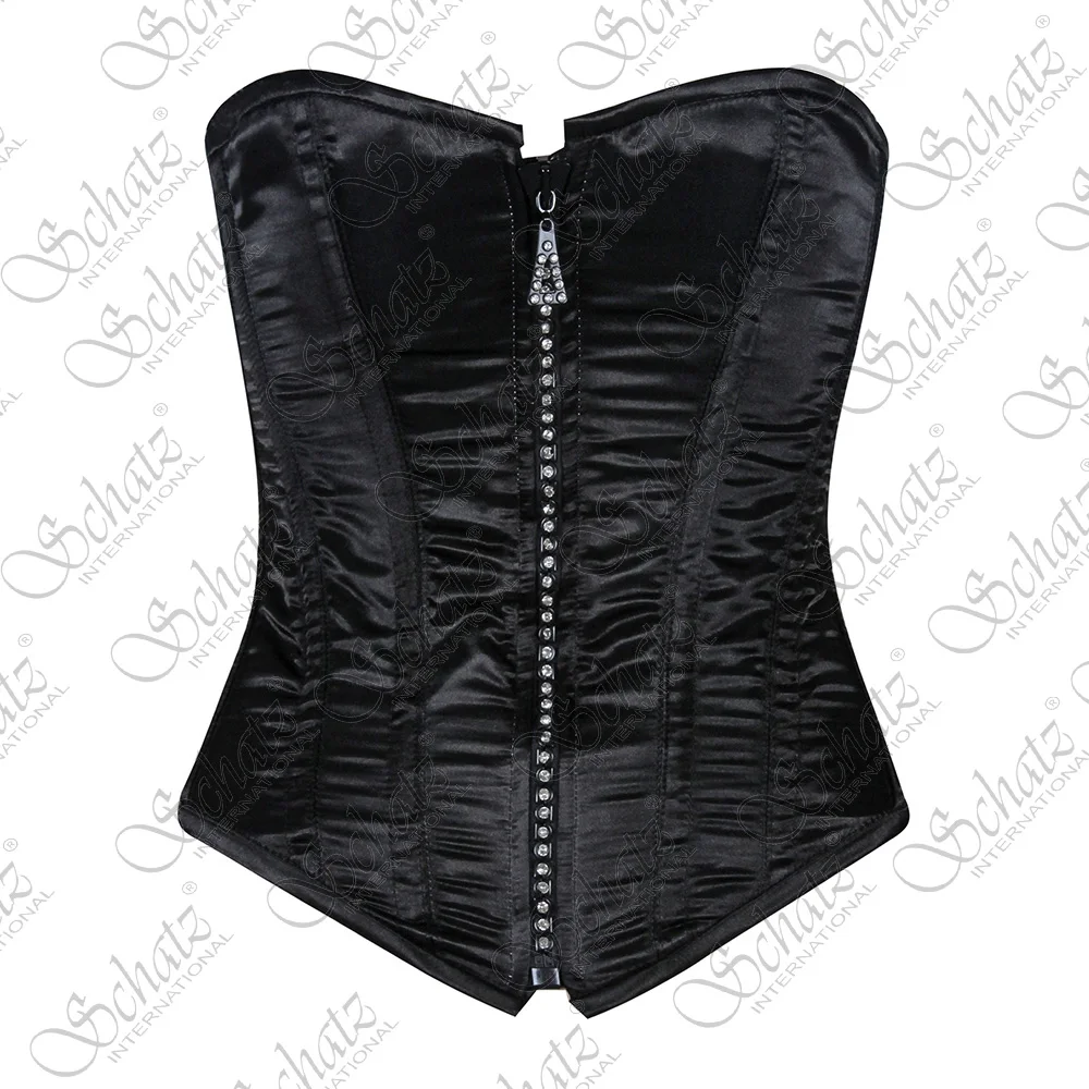 OEM Wholesale Gothic Steampunk Corset Steelboned Waist Training Black Brocade Longline Corset Lace Goth Steampunk Costumes