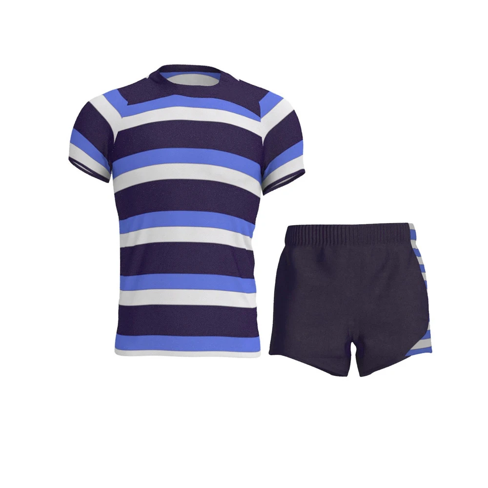 2024 Custom made OEM Cheap Price Rugby Uniform Shirt and Shorts New Arrival Full Sublimation Printing Sports Team Uniform