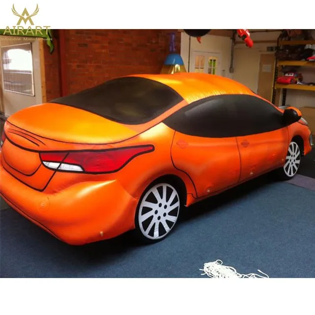 green simulated inflatable jeep, factory direct inflatable pickup truck model for square party exhibition