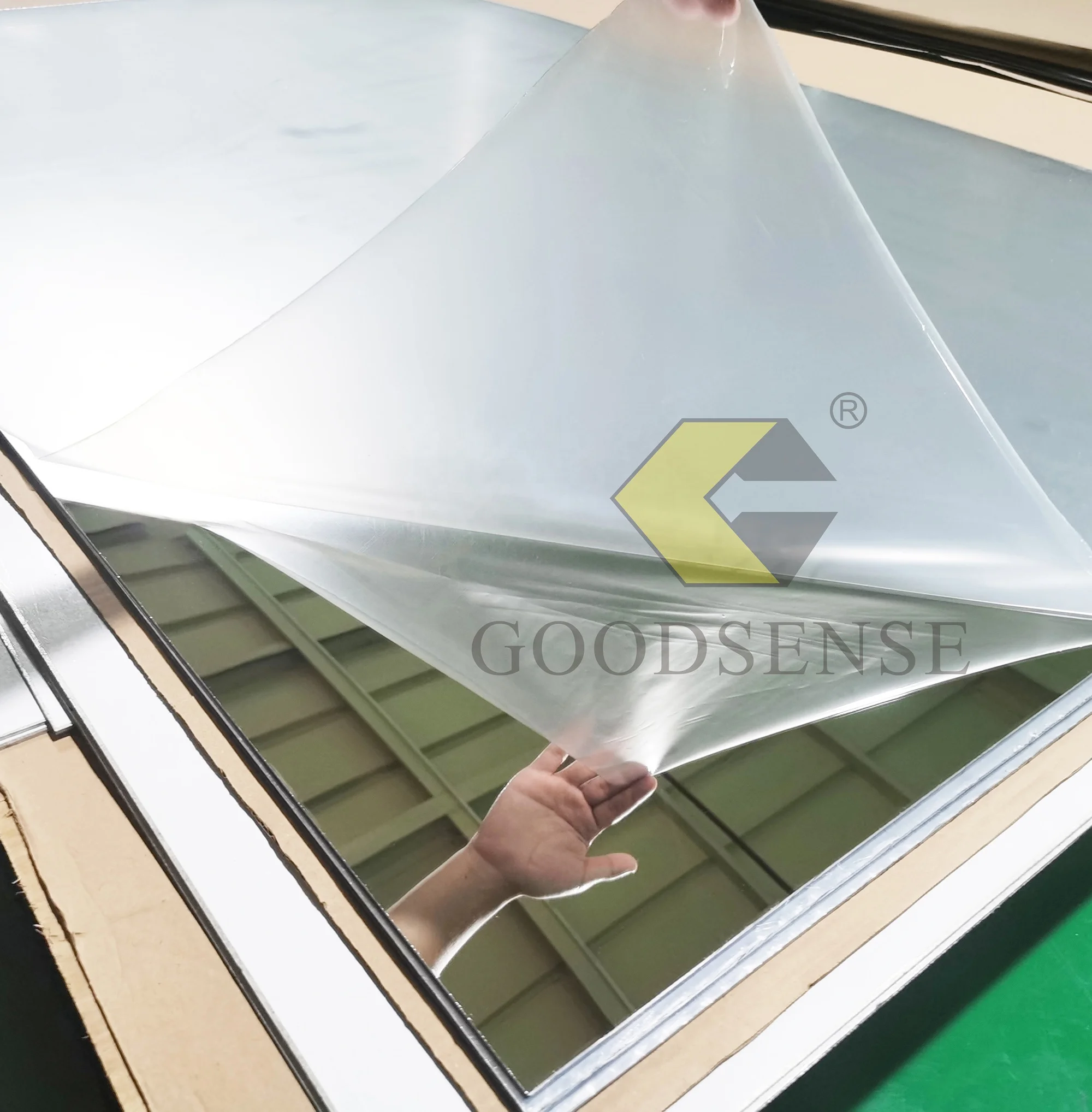 Goodsense Silver Double Side Acrylic Mirror Sheet Wholesale Unbreakable Organic Glass Mirror Discs for Laser Engraved