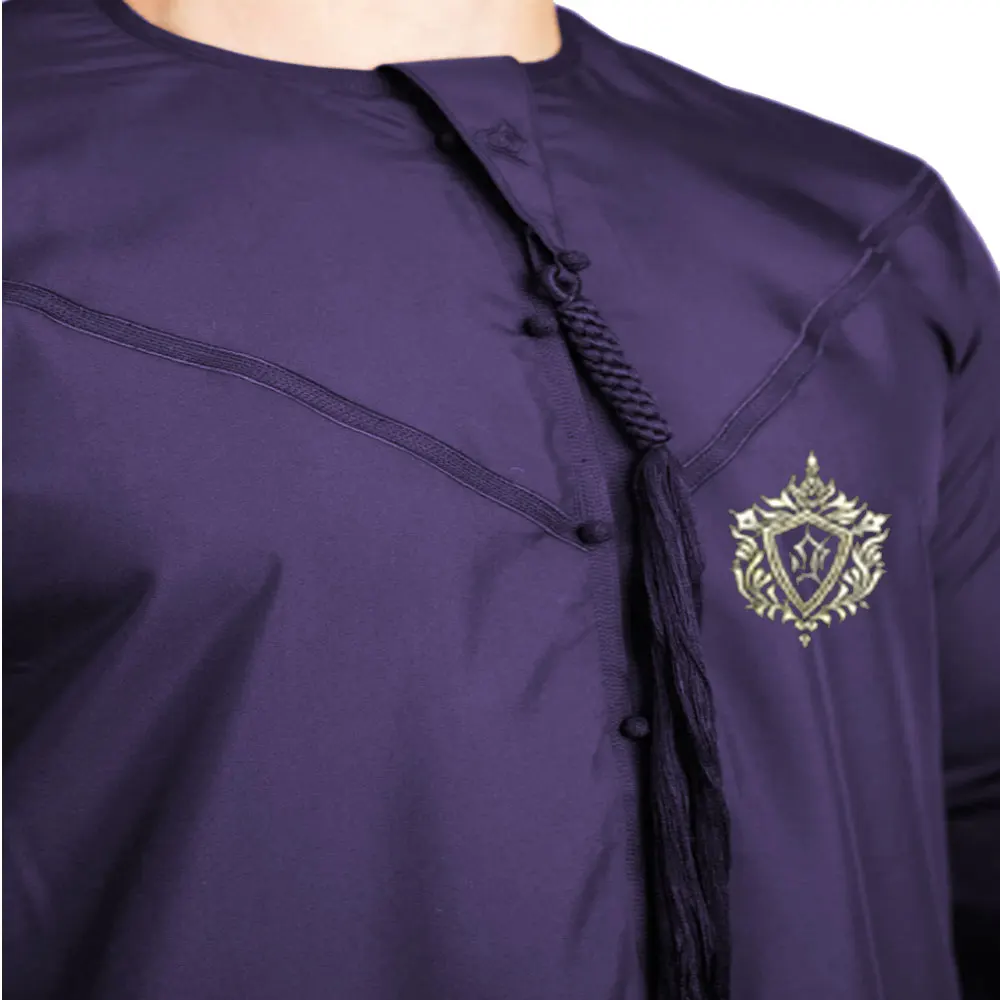 Modern 2024 Arabic Saudi Mens Thobes Daffah Manufacturer High Quality Solid Color Wholesale Jubbah