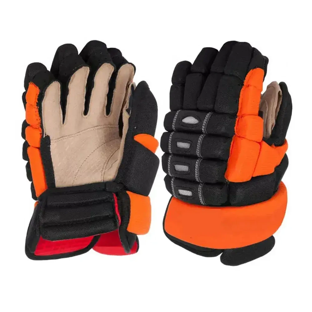 Top Quality Ice Hockey Training Gloves Full Finger Gloves Black Color Ice Hockey Gloves With Custom Logo And Size