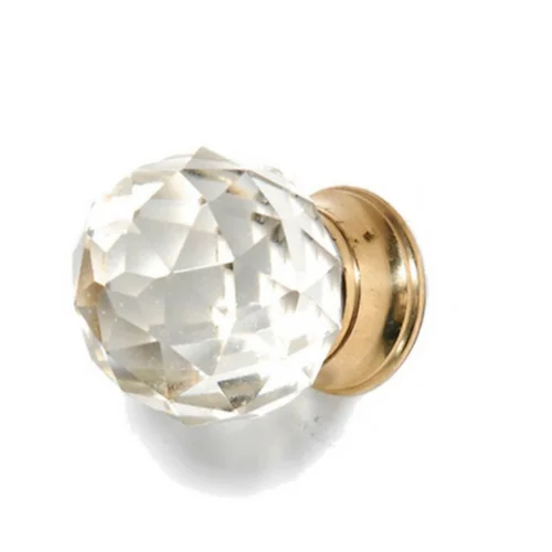 Glass Door Knob - Round Crystal Design with hardware furniture accessories furniture hardware