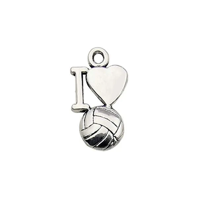 Custom 3D Stainless Steel Sports Necklace Diy Volleyball Bracelets Jewelry Accessories