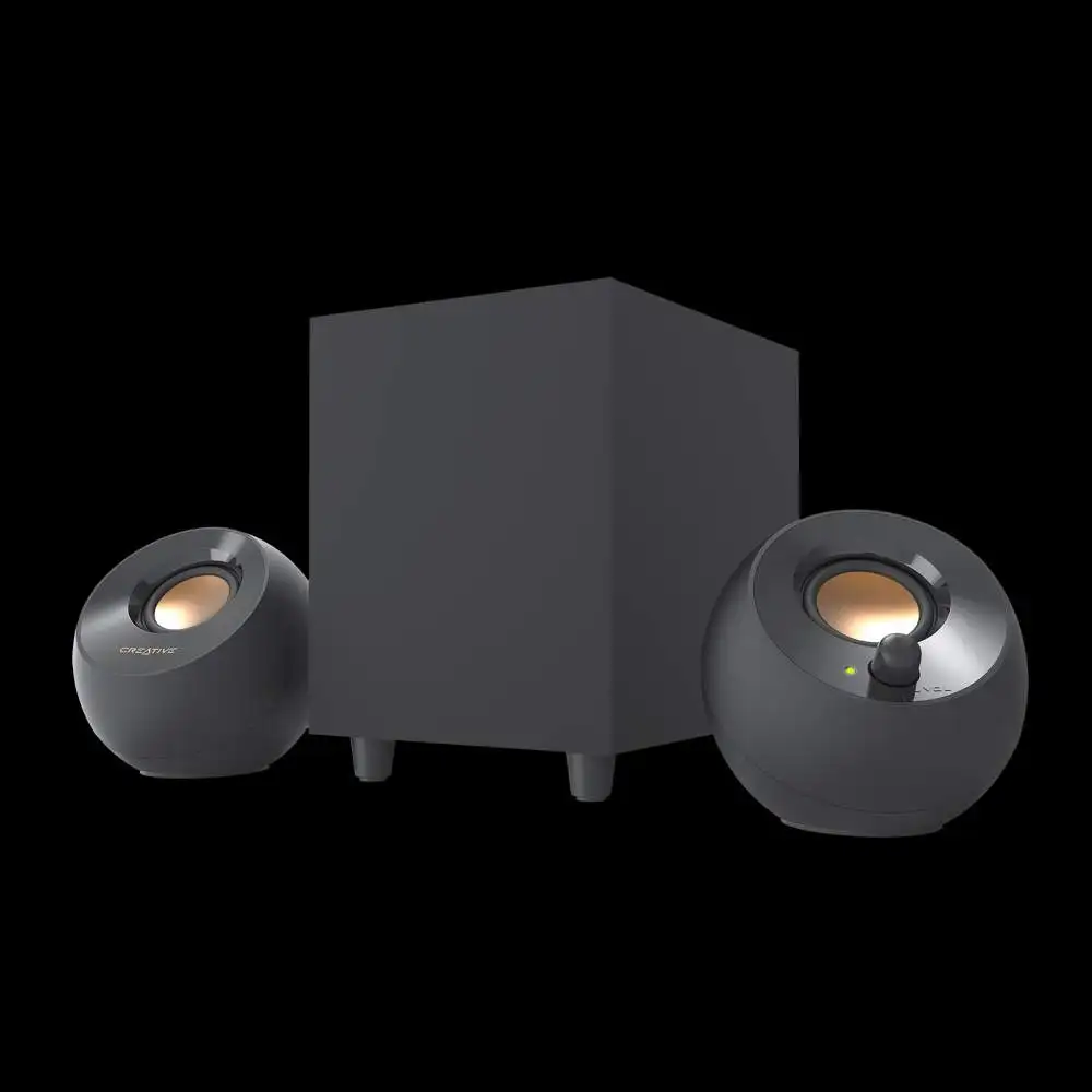Creative Pebble Plus 2.1 USB Powered Down Firing Subwoofer and Far Field Drivers PCs and Laptops Desktop Speakers