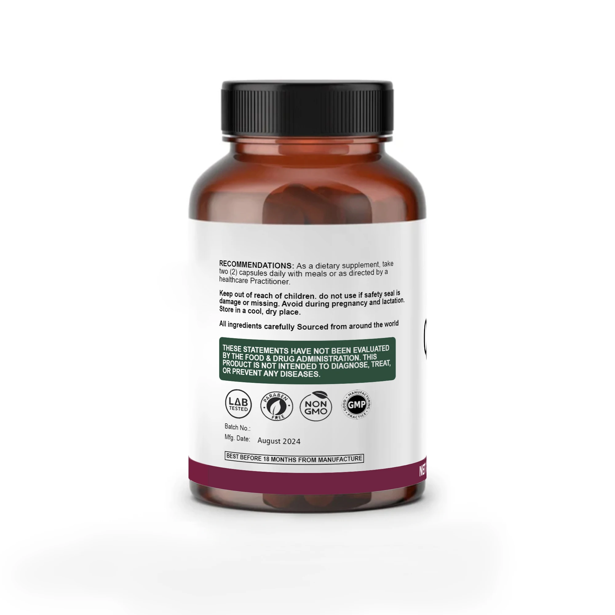 Vanity Vision Quercetin 1000mg Zinc 50mg Vitamin C 1000mg Vitamin D 5000 IU Bromelain Elderberry - Lung Immune Defense Support