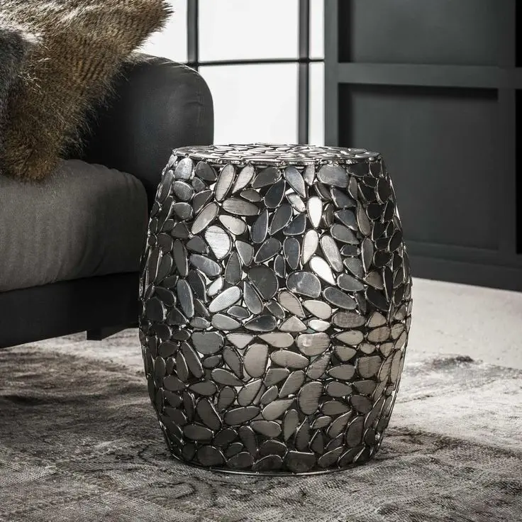 Italian Luxury Gold Coffee Table Luxury Glass Countertop Side Table Living Room New Design Hotel Corner Table Furniture