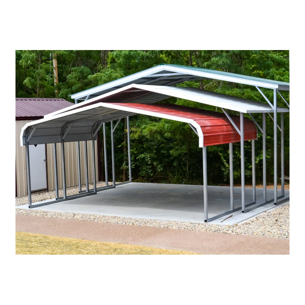 Steel square tube frame portable car shelter long lifetime Heavy structural carport kit in Chile for sale