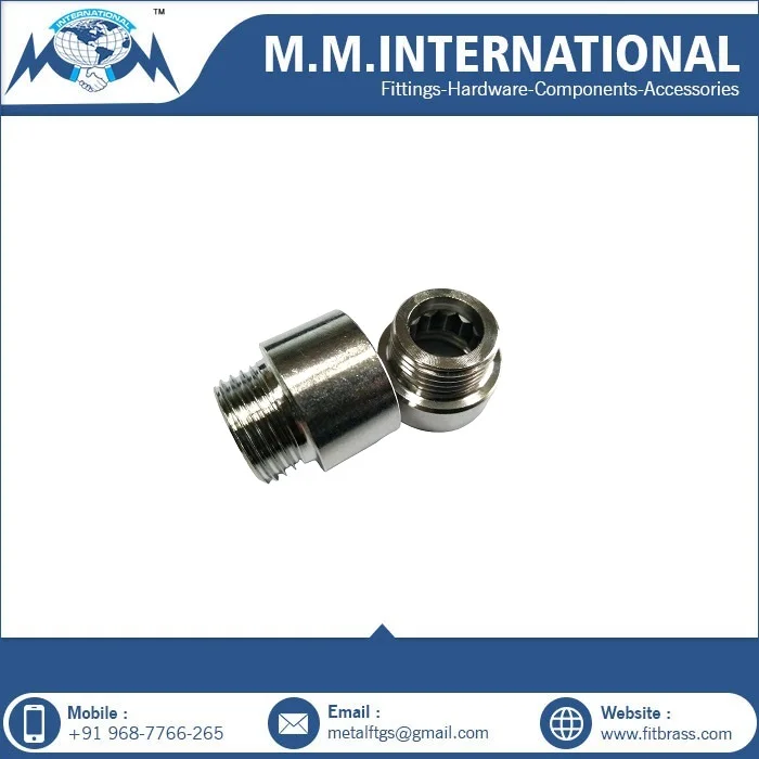 Standard Quality Brass Extension Fitting Nipple Male Chrome Plated Extension Nipple for Worldwide Export