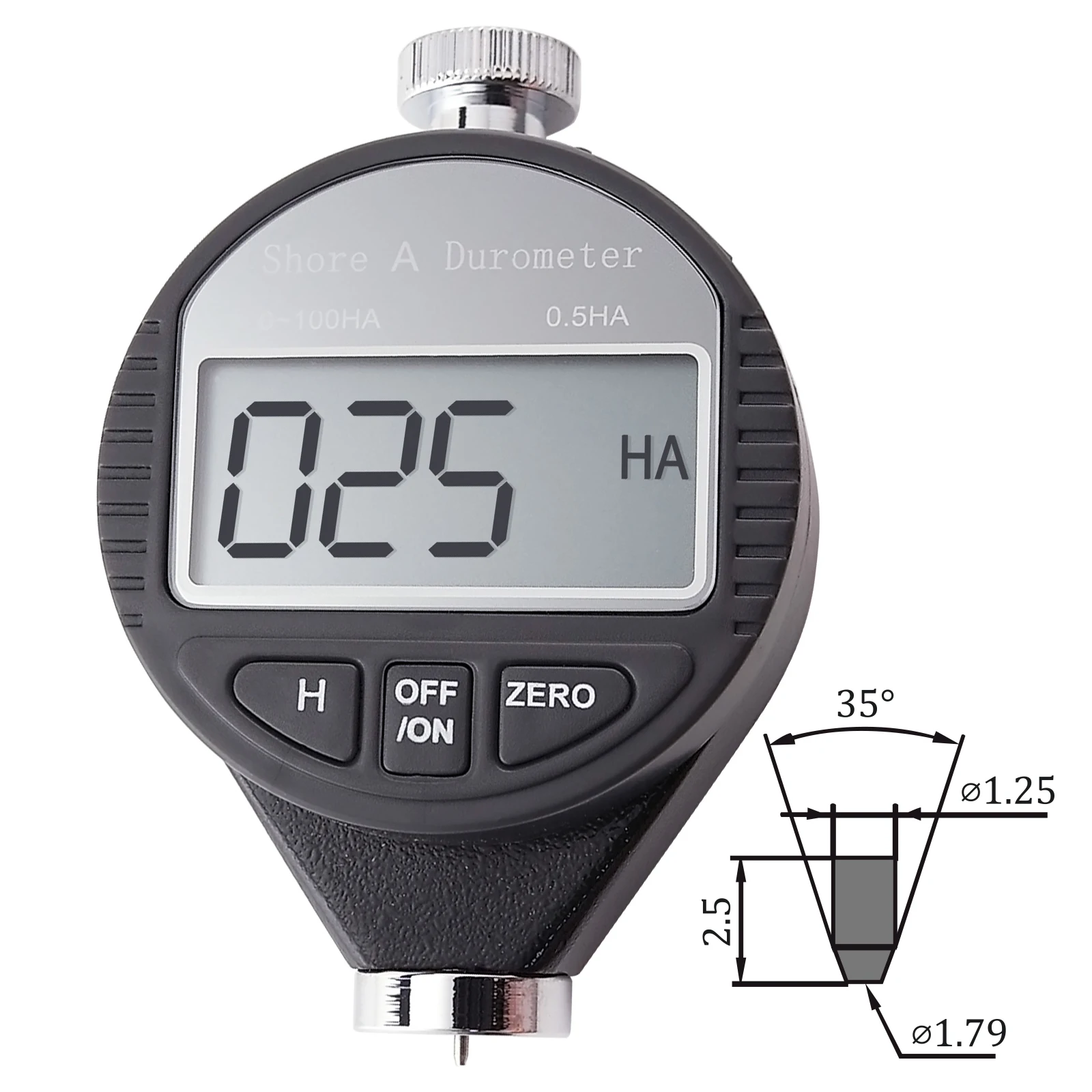 Shore A Цифровой твердомер Тестер Durometer 0 ~ 100 га