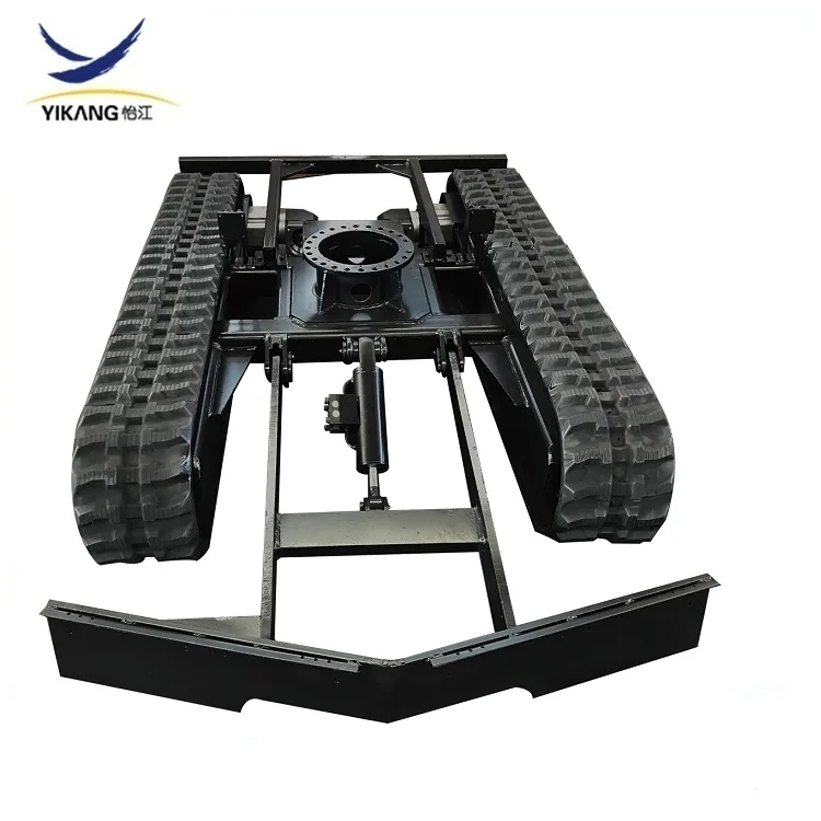 Custom style rubber track undercarriage for fire--fighting robot crawler chassis from China YIKANG company