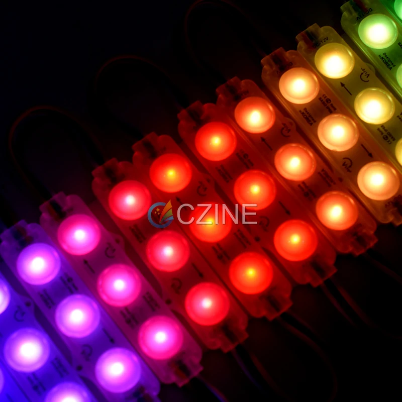 20pcs/string 170° IP65 7015 size 12V smd 5050 WS2811 led module RGB