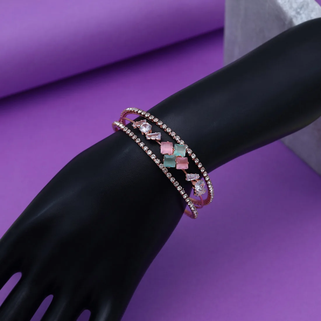 wholesale jewelry of Premium quality China American Diamond Bracelets new collections for womens and girls stylish earrings 2024