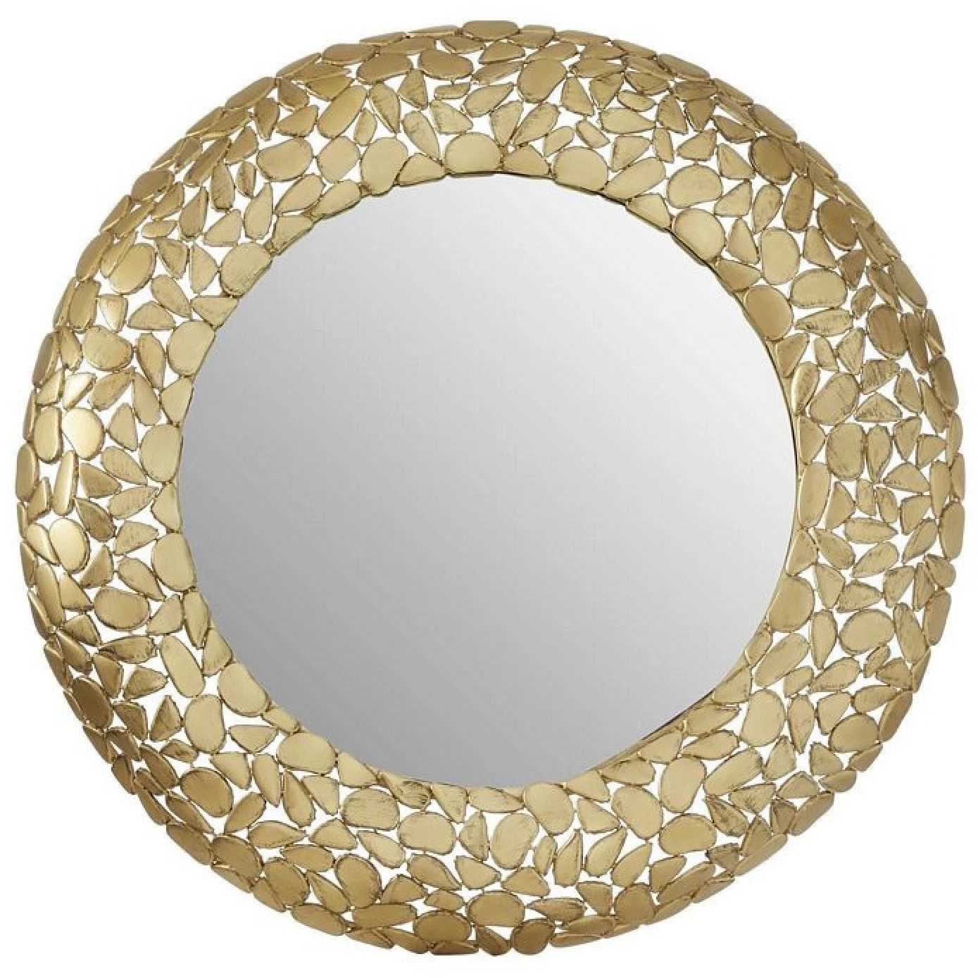 High Quality Elegant Luxury Material Framed Makeup Mirror Decorative Wall Mounted Mirror Wholesale Metal Wall Mirror