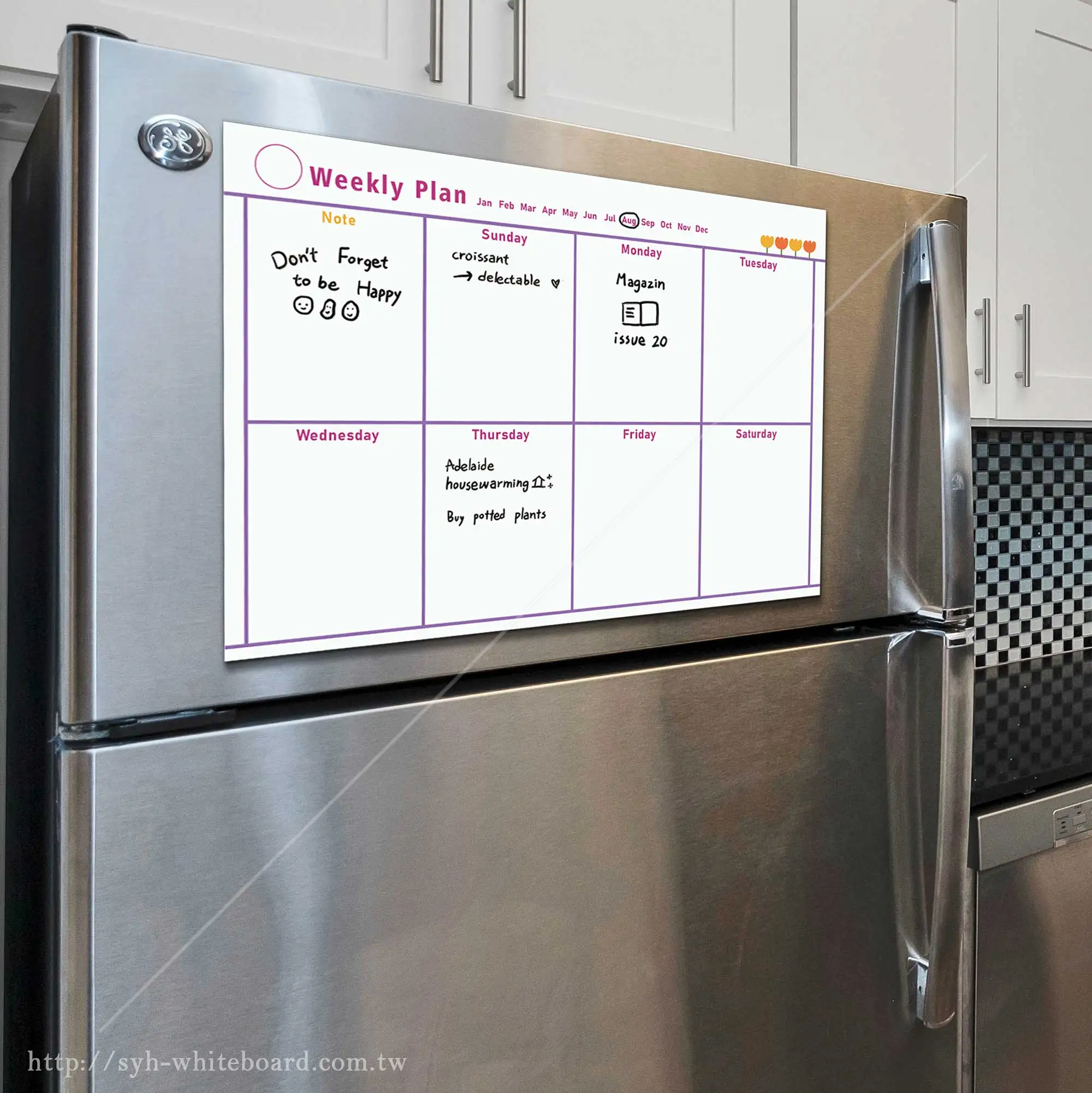 Магнитный Еженедельный планировщик календарь доска для сухого стирания мягкие листы