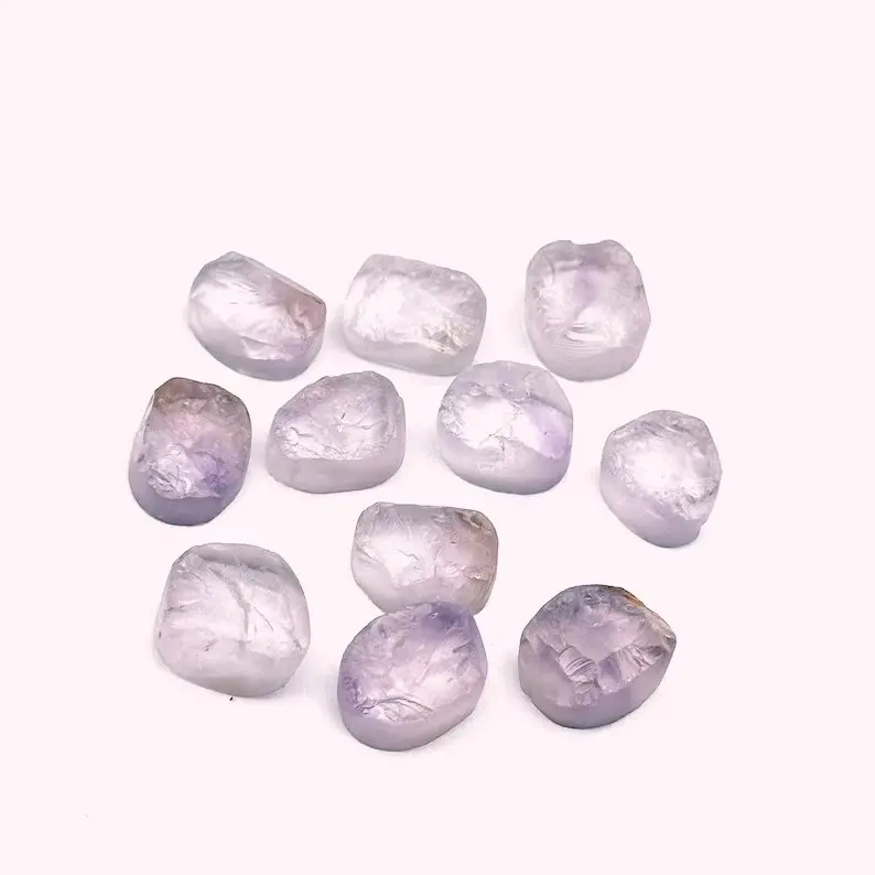 Natural Pink Amethyst Rough Gemstones, Raw Loose Amethyst Healing Raw Crystals Wholesale Lot