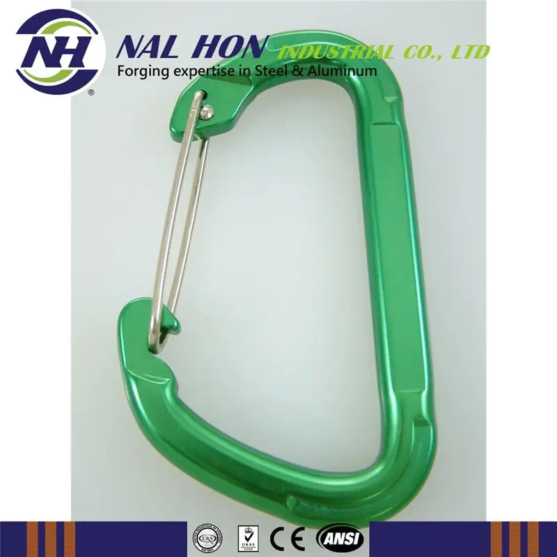 Lightweight 24kn aluminum locking carabiner
