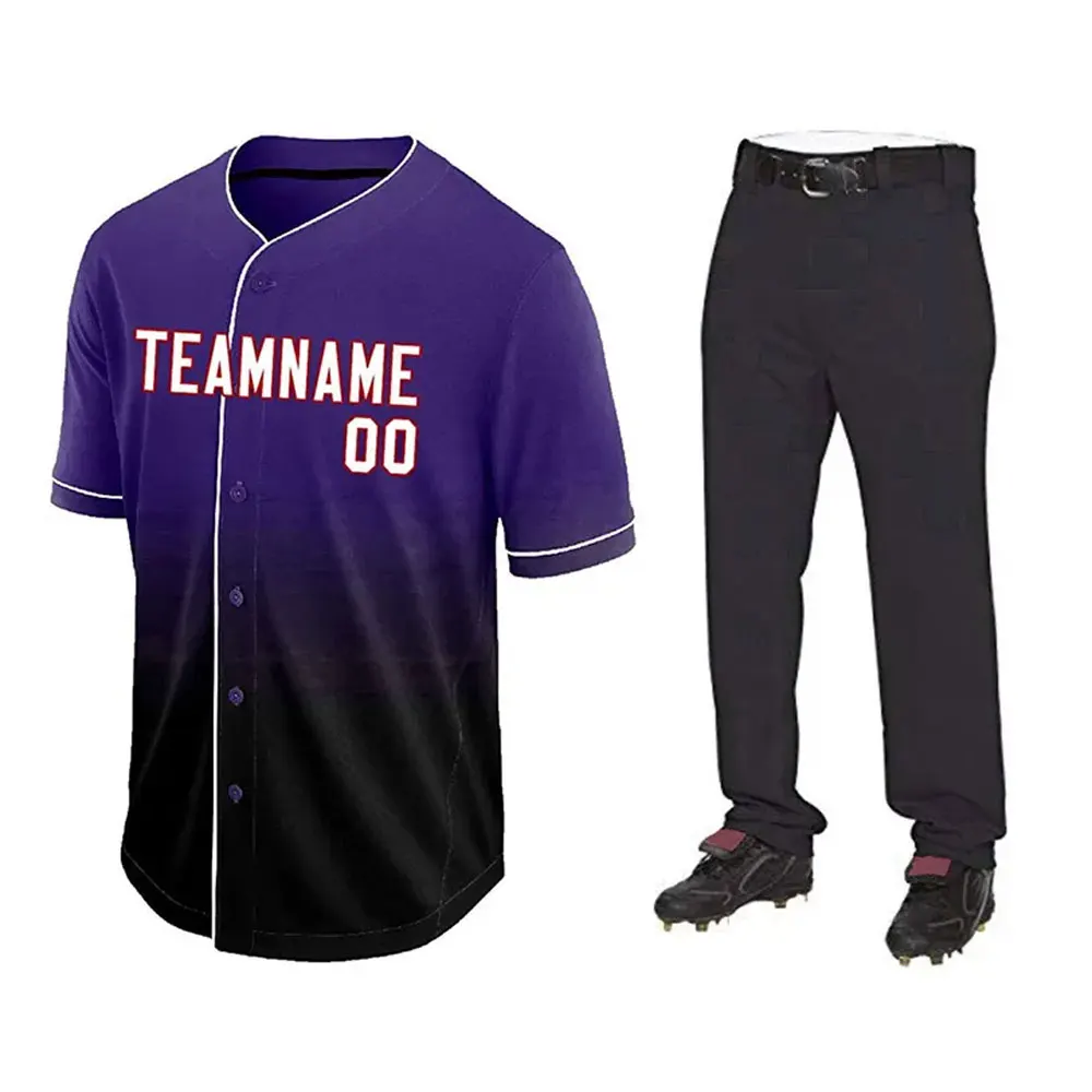 Men Sports Customized baseball kit Team Club base ball uniform sublimation Design baseball uniform