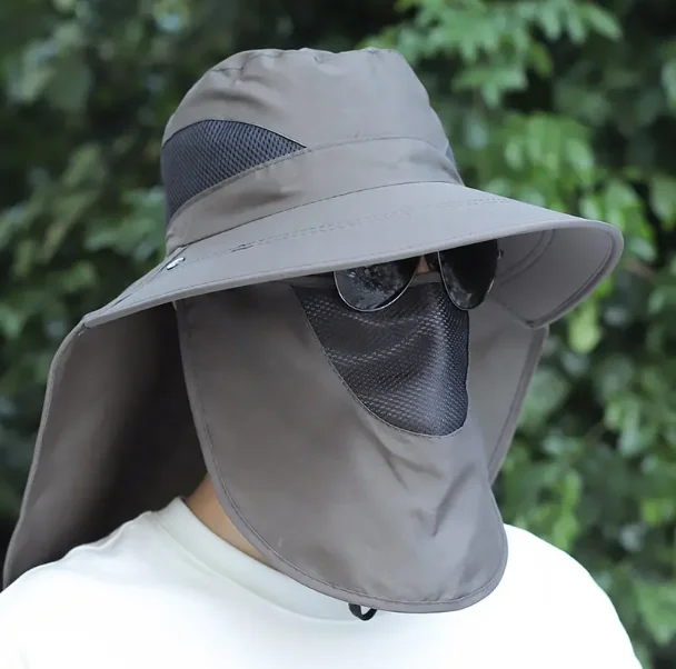 Unisex Polyester/Cotton Bucket Hat for Fishing Hiking Mesh Sun Protection Cap for Adults AI-BH-24-101 for Summer Outdoor Use