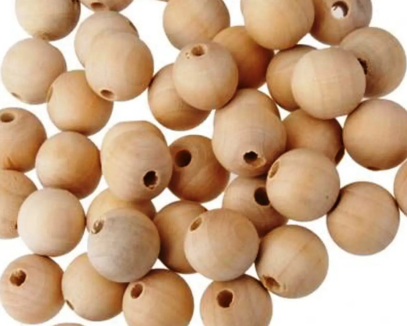 200pcs 20mm Large Unfinished Wooden Beads Custom Colored round Ball Wood Spacer Square Patterned for Jewelry Making Made India