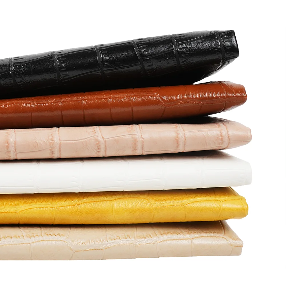 PU Synthetic Leather Croco/Alligator/Crocodile embossed Faux Leather