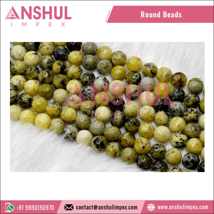 Latest Arrival High Quality 10mm Round Serpentine Gemstone Beads Strands for Bracelet and Necklace Making
