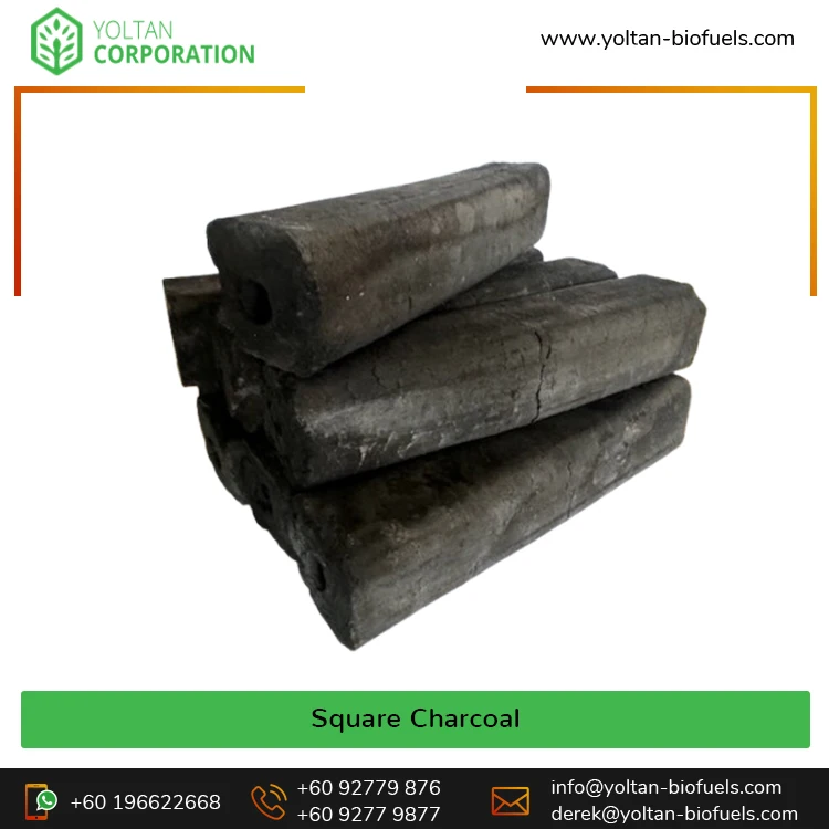 Professional Manufacturer & Exporter Selling Top Notch Quality Square Tubular Shape 100% Tropical Mixed Wood Sawdust Charcoal